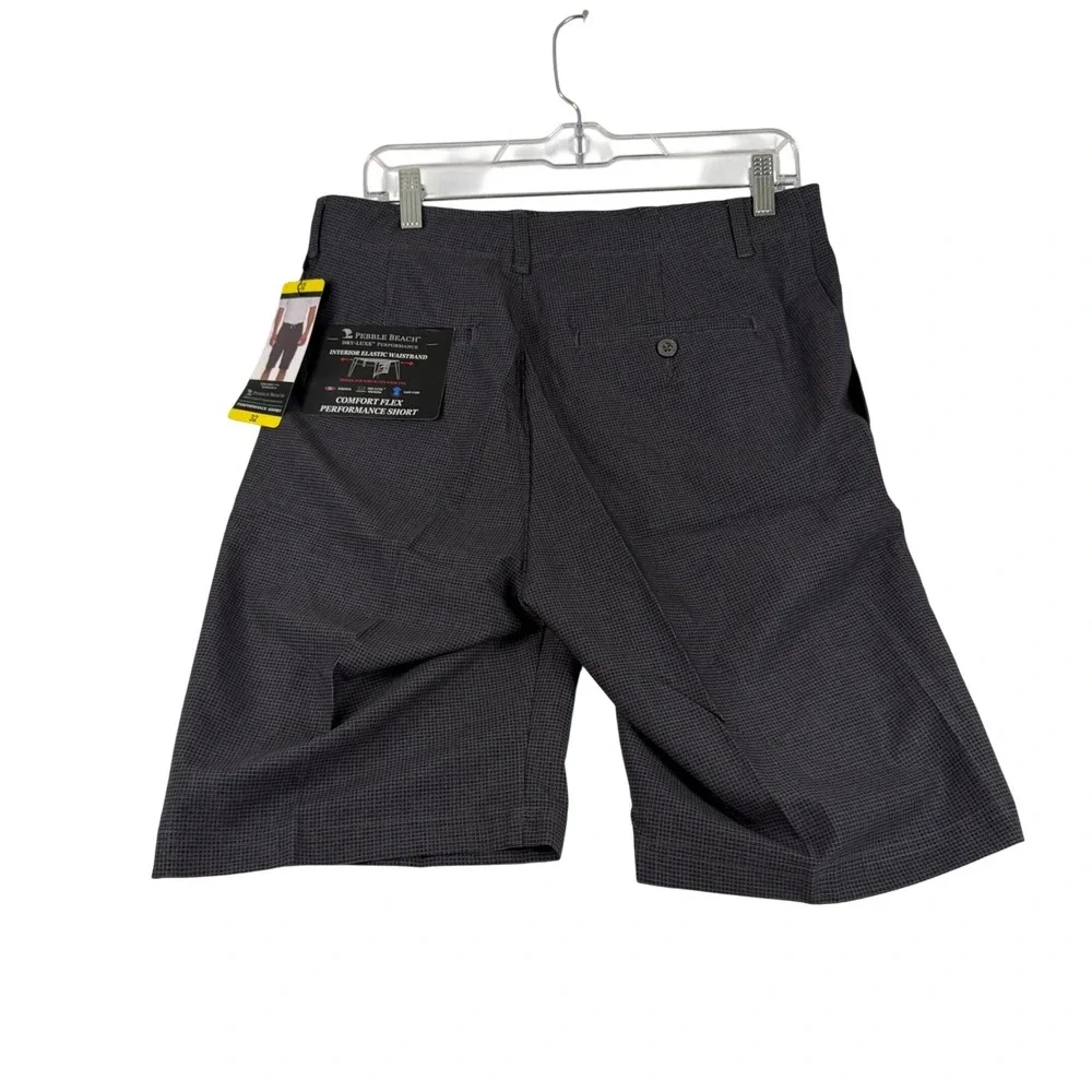 Pebble Beach Mens Gray Dry-Luxe Performance Golf Shorts Size 32 New With Tags